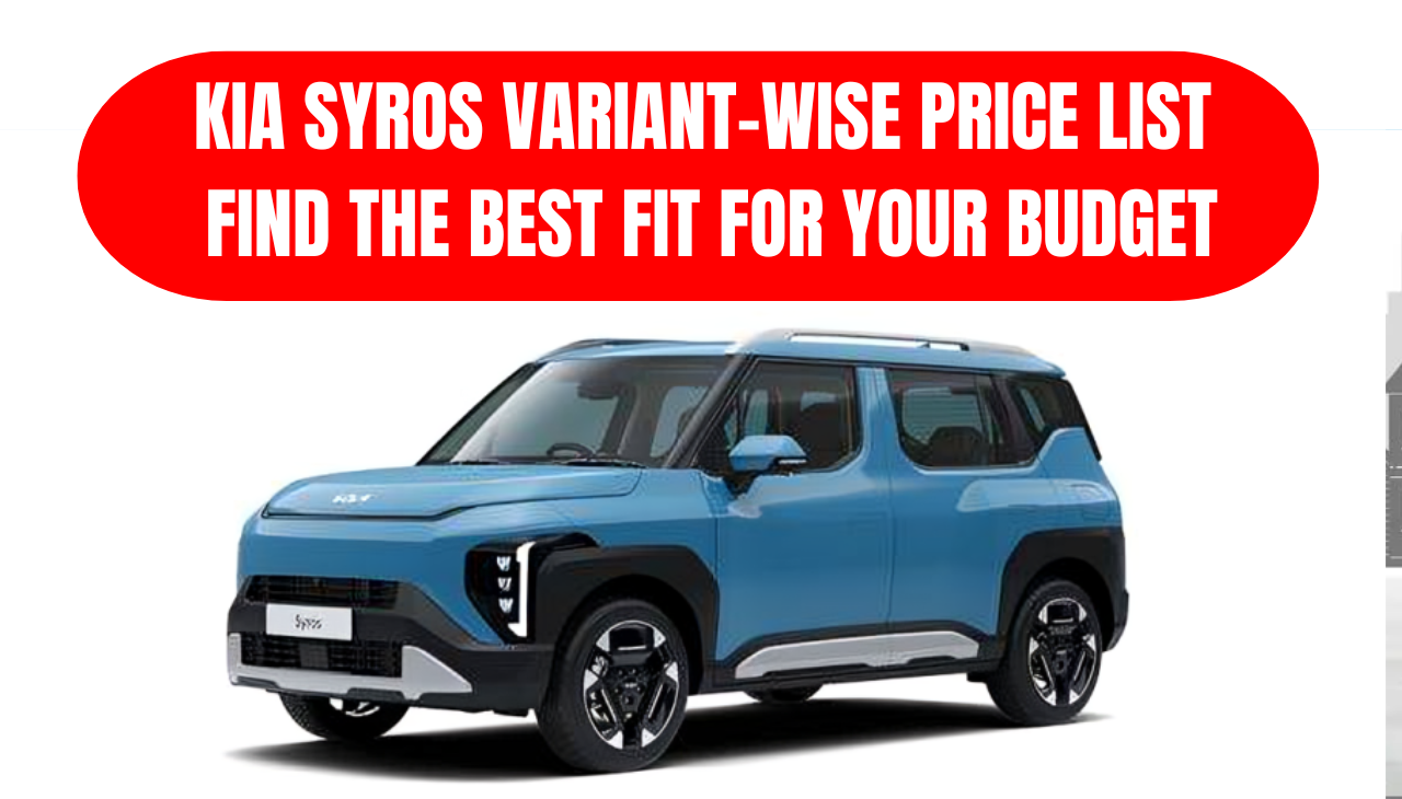 Kia Syros Variant-Wise Price List